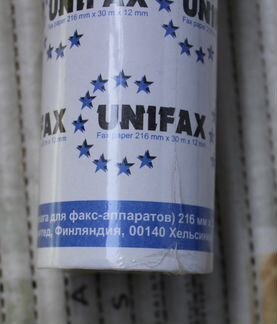 Бумага для факса 210х30х12 Unifax (Финляндия)