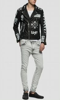 Кожаная куртка Replay косуха мужская