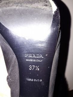 Prada сапоги, полусапожки замшевые