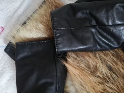 Куртка кожаная с мехом