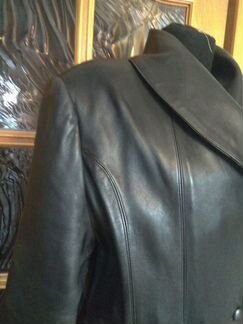 Пальто женское из натуральной кожи - XL