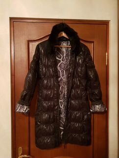 Пуховик с натур.мех. воротником