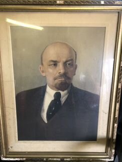 Картина В.И. Ленин 1955 год, масло