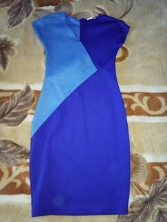 Сине-голубое платье