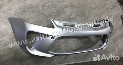 Бампер передний Рио 2017 серебристый