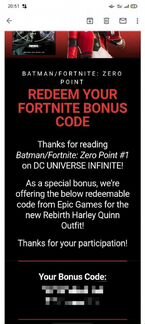 Коды из комиксов Batman x Fortnite : Zero Point