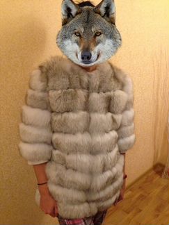 Поперечка песец Шуба (полушубок )