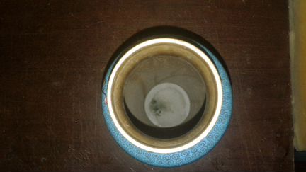 Ваза латунь, эмаль