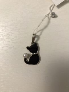 Подвеска серебро жемчуг эмаль