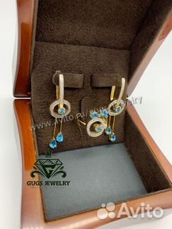 Серьги Кольцо из жёлтого золота с бриллиантами