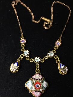 Подвески антикварные смальта Микромозаика Италия а