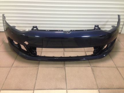 Бампер передний на VW Polo Sedan Поло Седан Синий