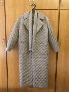 Утеплённое стёганное пальто