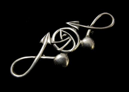 Ренни Макинтош Броши Серебро Винтаж