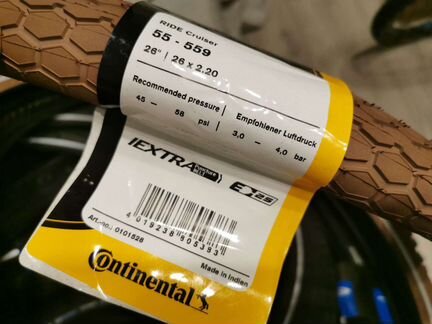 Покрышки Continental Ride 26х2.2 Cruiser Wire Bead