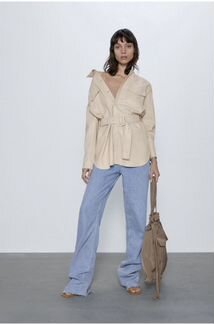 Кожаная рубашка Zara